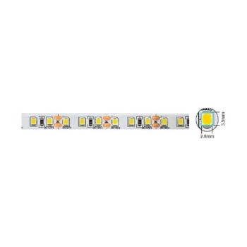 SMD LED szalag LEDStrip+ 12V 120x2835 9,6W/m 3000K (meleg fehér) 980lm/m IP20 3m öntapadós hátoldal 8mm 5m/tekercs vághatóság 2,5cm 5501191 VITO kép