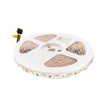 SMD LED szalag LEDStrip+ 12V 5050 30 LED/m 7.2W/m 735lm/m RGB IP65 3m ragasztó 5m/tekercs Vághatóság 10cm 5540680 VITO kép