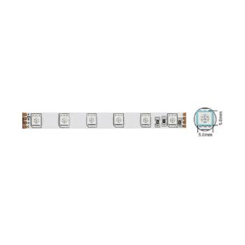 SMD LED szalag LEDStrip+ 24V 60x5050 14.4W/m RGB 1470lm/m IP20 3m öntapadós hátoldallal 10mm 5m/tekercs vághatóság 10cm 5540500 VITO kép