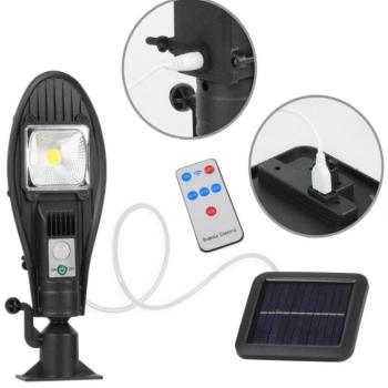 SOL1 Távirányítós, napelemes falra szerelhető kültéri lámpa – 100W (JX-258) (BBL) (FX) kép