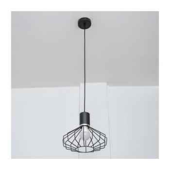 SOLANO kábeles függeszték 1xE27/15W/230V fekete/fényes króm W-KM 1335/1 BK+CH kép