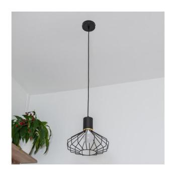 SOLANO kábelre szerelhető függőlámpa 1xE27/15W/230V fekete/arany W-KM 1335/1 BK+GO+MAT kép
