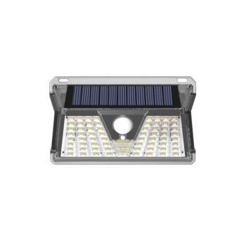 SOLAR LED kültéri reflektor SOLIGHT V 3W 170lm 6400K (hideg fehér) mozgás- és alkonyérzékelővel 18650 3,7V 2400mAh IP44 fekete 3210160 VITO kép