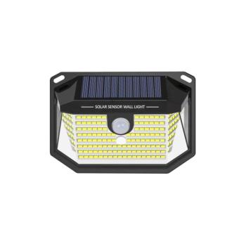 SOLAR LED napelemes reflektor SOLIGHT T 1W 170lm 6400K (hideg fehér) mozgás- és alkonyérzékelővel 18650 3,7V 1200mAh IP44 fekete 3210170 VITO kép