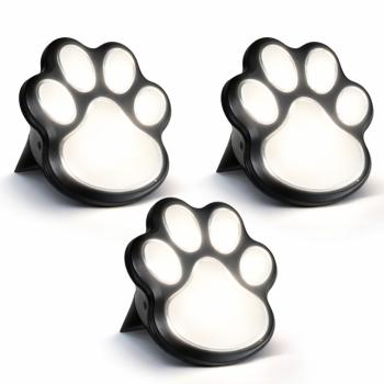 SolarPaw napelemes mancs mintás LED kerti dekor lámpa szett 3 db kültéri díszvilágítás (BBD) kép