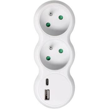 Solight, 2×10 A, USB A+C gyorstöltő, 20 W PD kép