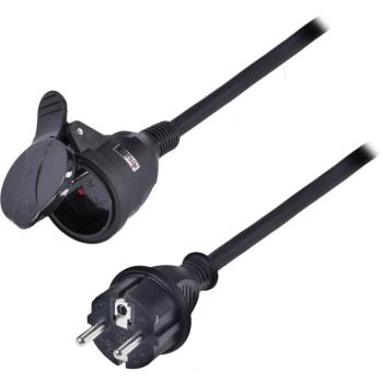 Solight hosszabbító vezeték - kapcsoló, 30 m, 3 x 1,5 mm2, gumi, fekete kép