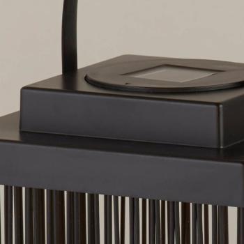 Sophelia napelemes LED teraszlámpa, 26 cm, fekete, rattan kép