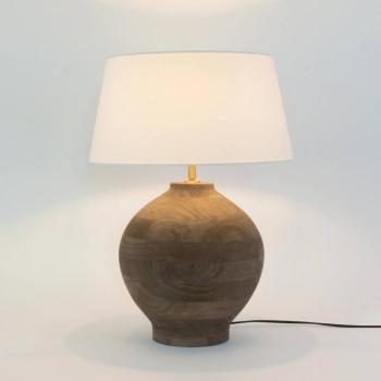 SORATTE asztali világítás, természetes/ecru, magasság 48 cm, mangófából, E27 kép