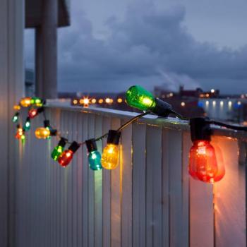 Sörkert tündérfények 20 LED-es cseppek színes kép