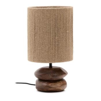 Sötét natúr színű akácfa asztali lámpa (magasság 43 cm) Kor – Kave Home kép