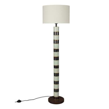 Sötétbarna-zsályaszínű állólámpa textil búrával (magasság 143 cm) Vertigo – Dutchbone kép