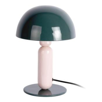 Sötétzöld-világos rózsaszín fém asztali lámpa (magasság 30 cm) Firenze round – Leitmotiv kép