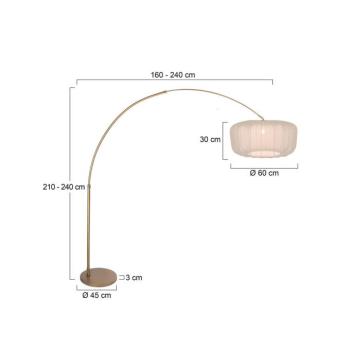 Sparkled Light íves álló világítás, bronz/krém színű nylon, 240 cm kép