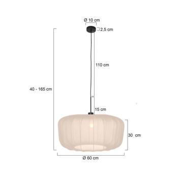 Sparkled Light lógó világítás, krém színű nejlon, Ø 60 cm, E27