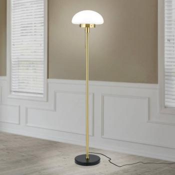 Sparta állólámpa, fekete/sárgaréz, üveg, márvány, 148 cm kép