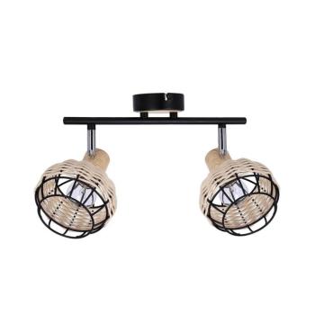 Spotlámpa TAJGA 2xE14/40W/230V rattan/fekete 92-12203 kép