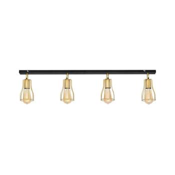 Spotlámpa TUBE 4xE27/15W/230V arany/fekete R-L 1924/4K BK+GO MAT kép