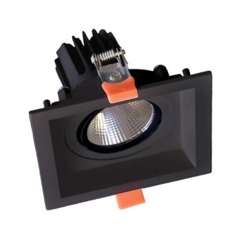SQUARE LED MOVABLE SPOT LIGHT 15W 230V 4000K BLACK kép