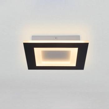 Squary LED mennyezeti lámpa, hossza 25 cm, fekete-fehér vas, CCT kép