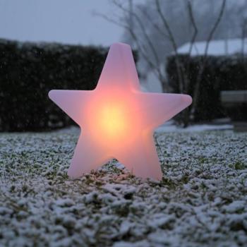 Star LED tölthető díszvilágítás, magasság: 39,5 cm, IP44, fehér, RGBW kép