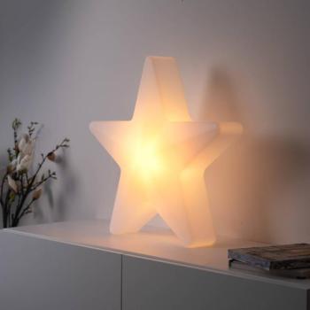 Star LED tölthető díszvilágítás, magasság: 55 cm, IP44, fehér, RGBW kép