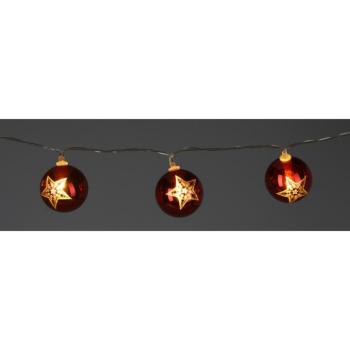 Stars karácsonyi fényfüzér, 120 cm, 10 LED, rézszínű, elemes kép