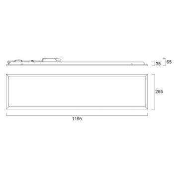 START beépíthető LED-panel, fehér, 120x30 cm, DALI, CCT 33 W, UGR19 kép