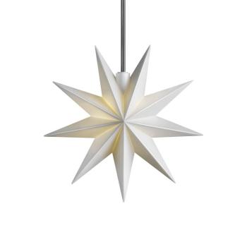 STERNTALER LED csillag, fehér, Ø 11 cm, 9 ágú, IP44 elem kép