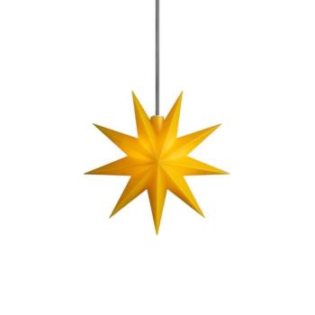 STERNTALER LED csillag, sárga, Ø 15 cm, 9 ágú, IP44 elem kép