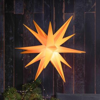 STERNTALER LED csillag, sárga, Ø 40 cm, 18 ágú, IP44 kép