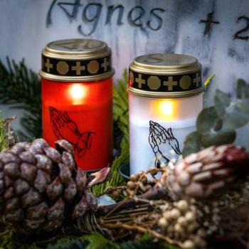 STERNTALER LED sírgyertya, fehér, magasság 12 cm, IP44, elem kép