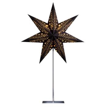 STERNTALER papírcsillag, fekete, 7 ágú, Ø 45 cm, magasság 70 cm kép