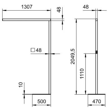 Straight.single LED álló lámpa, fehér, 3000 K, érzékelővel, 205 cm kép