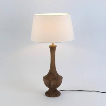 SUBASIO asztali világítás, természetes/ecru, magasság 50 cm, mangófából, E27