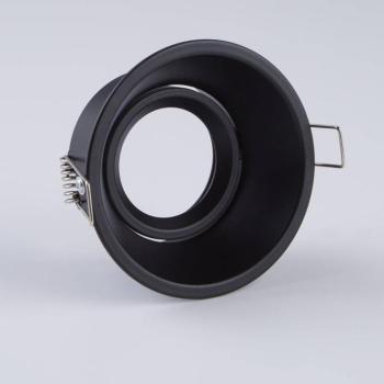 Süllyesztett lámpa Slim Trim, fekete, Ø 9,4 cm, IP20, alumínium, GU10 kép