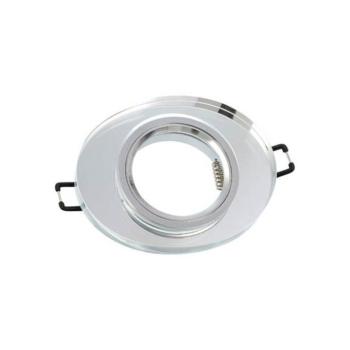 Süllyeszthető kristály spot lámpatest CRYSTAL-E ellipszis króm és üveg GU5.3 MR16 Φ80x22mm 2012080 VITO kép