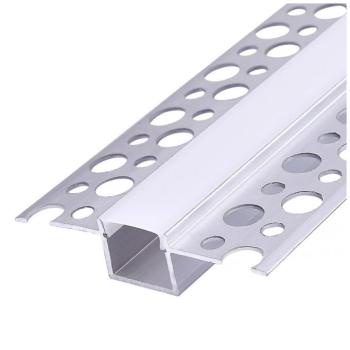 Süllyeszthető LED profil szett KG01 opál fedlappal 2000 mm eloxált ezüst, KOBI-004636