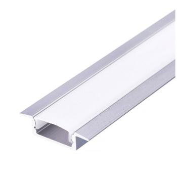 Süllyeszthető LED profil szett P02 opál fedlappal 2000 mm eloxált ezüst, KOBI-004630 kép