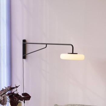 Sway LED fali lámpa, fekete, kinyúlás 120 cm, fém kép