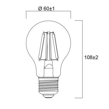 Sylvania E27 izzószálas LED izzó, 2,3 W, 2 700 K, 485 lm kép