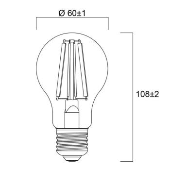 Sylvania E27 izzószálas LED izzó, 4 W, 2 700 K, 840 lm kép