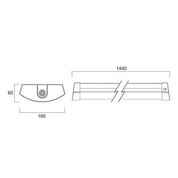 Sylvania LED mennyezeti lámpa Deltawing, 144 cm, IP44, 840 kép