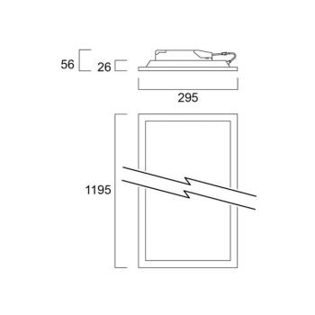 Sylvania LED panel Start, 120 x 30 cm, 840, DALI, 29 W kép