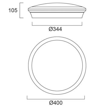 Sylvania Start Felületi mennyezeti lámpa, Ø 40 cm, CCT, Multipower kép