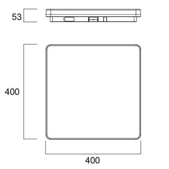 Sylvania Start Surface LED mennyezeti lámpa 40cm x 40cm kép