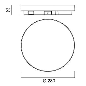Sylvania Start Surface Slim mennyezeti lámpa, Ø 28 cm, IP54, dim. kép