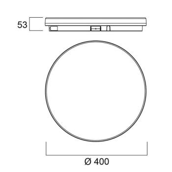 Sylvania Start Surface Slim mennyezeti lámpa, Ø 40 cm, IP54, dim. kép