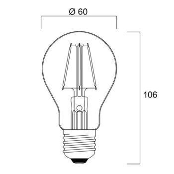 Sylvania ToLEDo Retro LED lámpa E27 4.1W piros színben kép