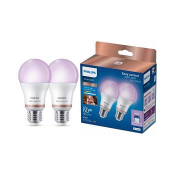 SZETT 2x LED dimmelhető izzó Philips SMART A60 E27/8,5W/230V 2200-6500K 8720169171060 kép